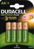 Batteri Duracell genopladelig AA 1300mAh 4stk/pak