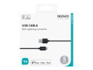 Kabel DELTACO USB-A til Lightning 1m MFI