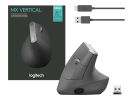 Mus Logitech MX Vertical Optisk Trådløs, Kabling, Sort