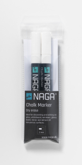 Naga marker hvid Ø 10mm/2 stk. t/glastavler 2mm