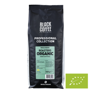 Kaffe Roasters Black Coffee hele bønner 1kg/ps Økologisk