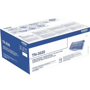 Lasertoner Brother TN3520 20000 v. 5% dækning.