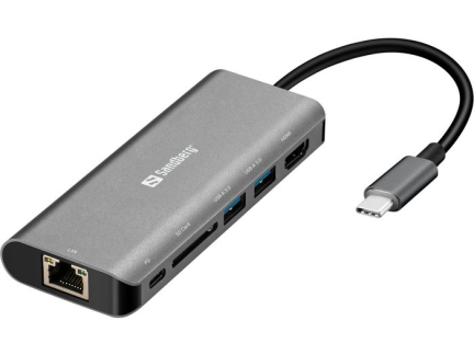 Sandberg USB-C Dock HDMI+LAN+SD+USB,61W